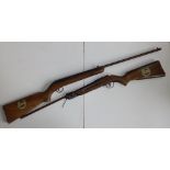 A vintage Diana air rifle, 38" overall and another - CC14576, 43" - a/f. (2)