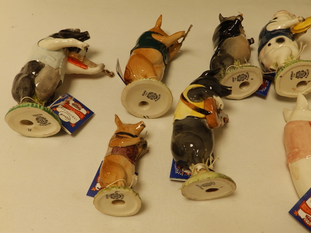 A nine piece Beswick Pig Band in original boxes. - Image 4 of 4
