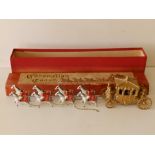 A boxed Lesney full-sized 1953 Coronation coach with single figure of Queen inside - coupling to