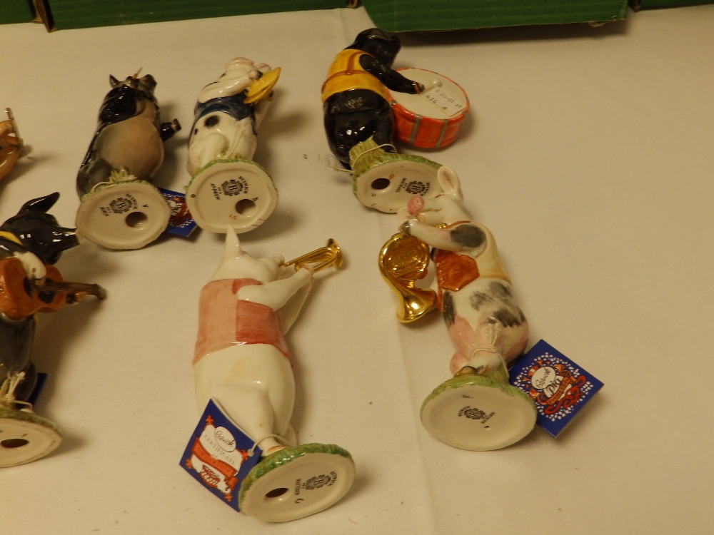 A nine piece Beswick Pig Band in original boxes. - Image 3 of 4