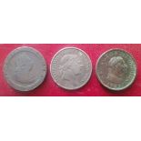 Three George III coins.