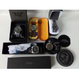Five modern boxed watches - Lorus, Churchill, Gems, Softech & Terrain .