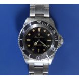 A 1966 stainless steel Rolex Submariner 5513 Oyster Perpetual bracelet wrist watch, serial no.