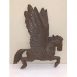 Giovanni Schoeman (South Africa, 1940-1981) - 'Pegasus' - a large bronze patinated wall plaque