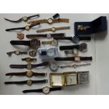 A large collection of modern wrist watches and others.