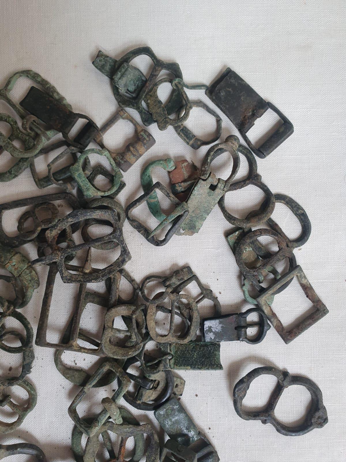 A collection of excavated medieval and later buckles. - Image 3 of 3