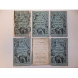 A set of six Charles Dickens pamphlets 'The Mystery of Edwin Drood - Chapman & Hall, Piccadilly,