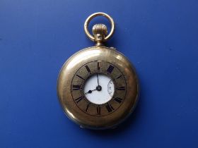 An 18ct gold half hunter presentation pocket watch - 'Claude from his father & mother , Sep 1st