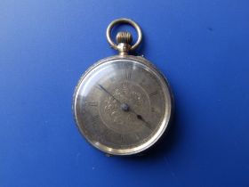 A lady's 14ct gold pocket watch, case diameter 33mm - a/f.