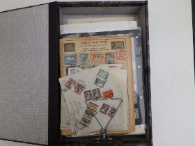 A box file containing Commonwealth, Falklands & other postage stamps including covers.