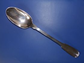 A silver thread edge fiddle pattern serving spoon, 11.5"