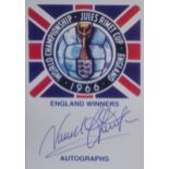 NORMAN HUNTER 1966 JULES RIMET TROPHY AUTOGRAPHED CARD