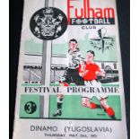 1951 FULHAM V DINAMO ( YUGOSLAVIA ) FESTIVAL OF BRITAIN MATCH