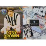 WEST BROMWICH ALBION MEMORABILIA PACK AND TONY BROWN BOOKLET