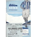 1956-57 WEST BROMWICH ALBION V ARSENAL FA CUP PROGRAMME & TICKET