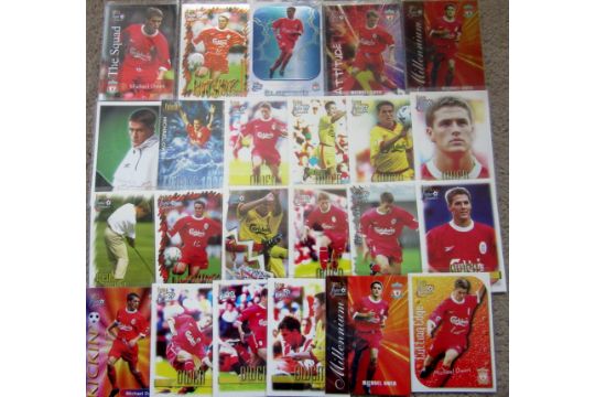 LIVERPOOL & ENGLAND MICHAEL OWEN '' ROOKIE '' TRADE CARDS X 26