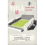 1952-53 ASTON VILLA V MANCHESTER UNITED