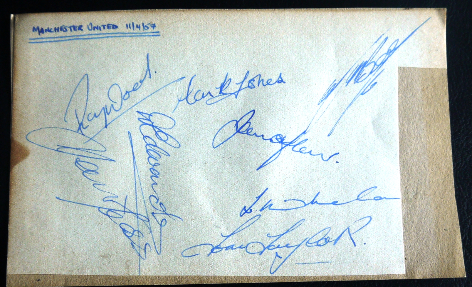 MANCHESTER UNITED BUSBY BABES AUTOGRAPHS INCLUDING DUNCAN EDWARDS