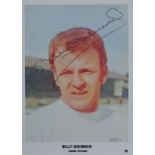 LEEDS UNITED - BILLY BREMNER AUTOGRAPHED TRADE CARD