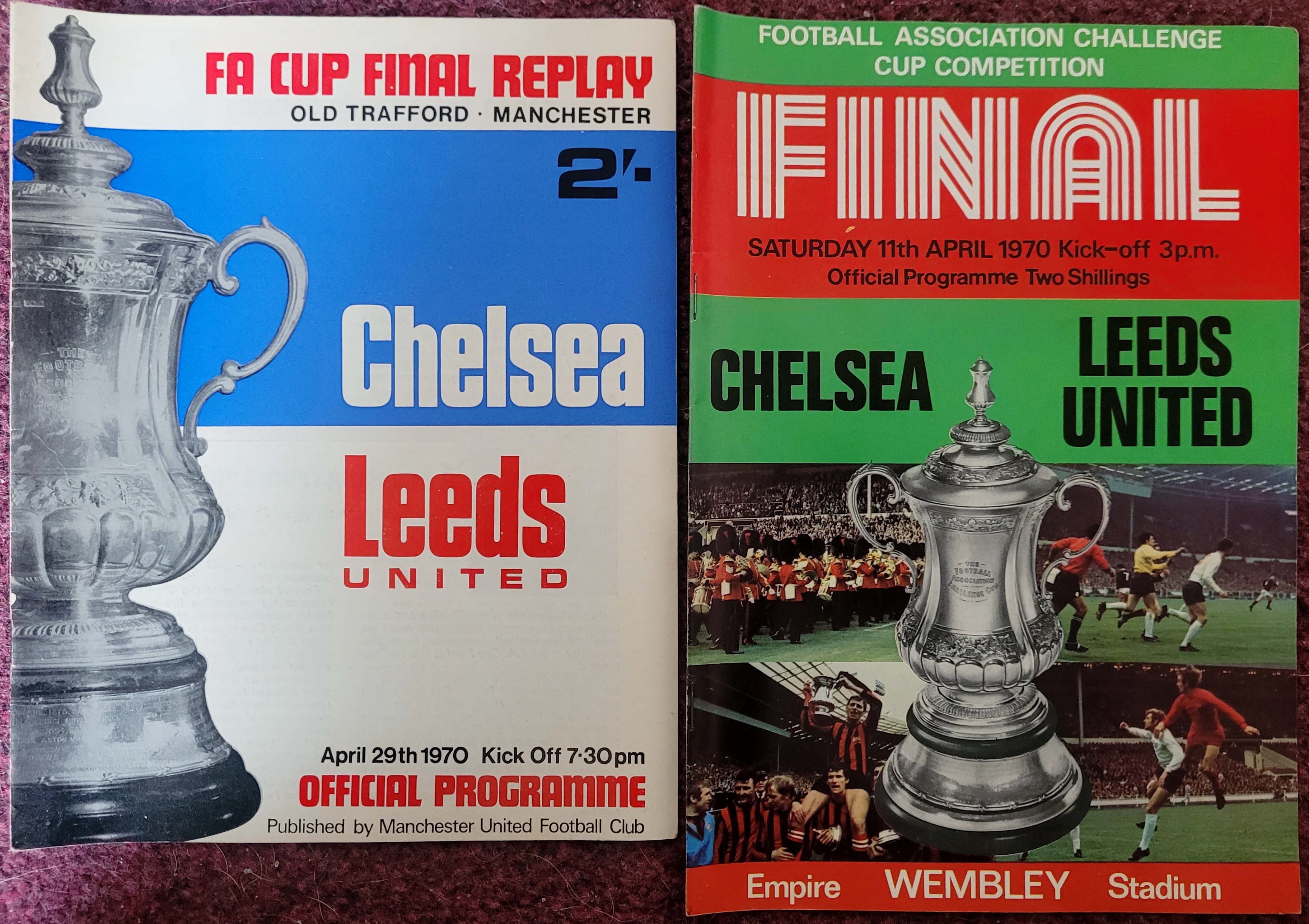 1970 FA CUP FINAL CHELSEA V LEEDS UNITED & REPLAY AT OLD TRAFFORD
