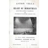 1958 ASTON VILLA V HEART OF MIDLOTHIAN