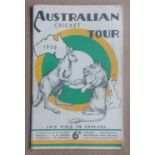 CRICKET - 1938 AUSTRALIA TO ENGLAND TOUR GUIDE