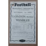 1928 F.A. CUP FINAL BLACKBURN V HUDDERSFIELD LNER HANDBILL