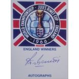 PETER BONETTI 1966 JULES RIMET TROPHY AUTOGRAPHED CARD