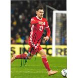 WALES - AARON RAMSEY AUTOGRAPHED PHOTO