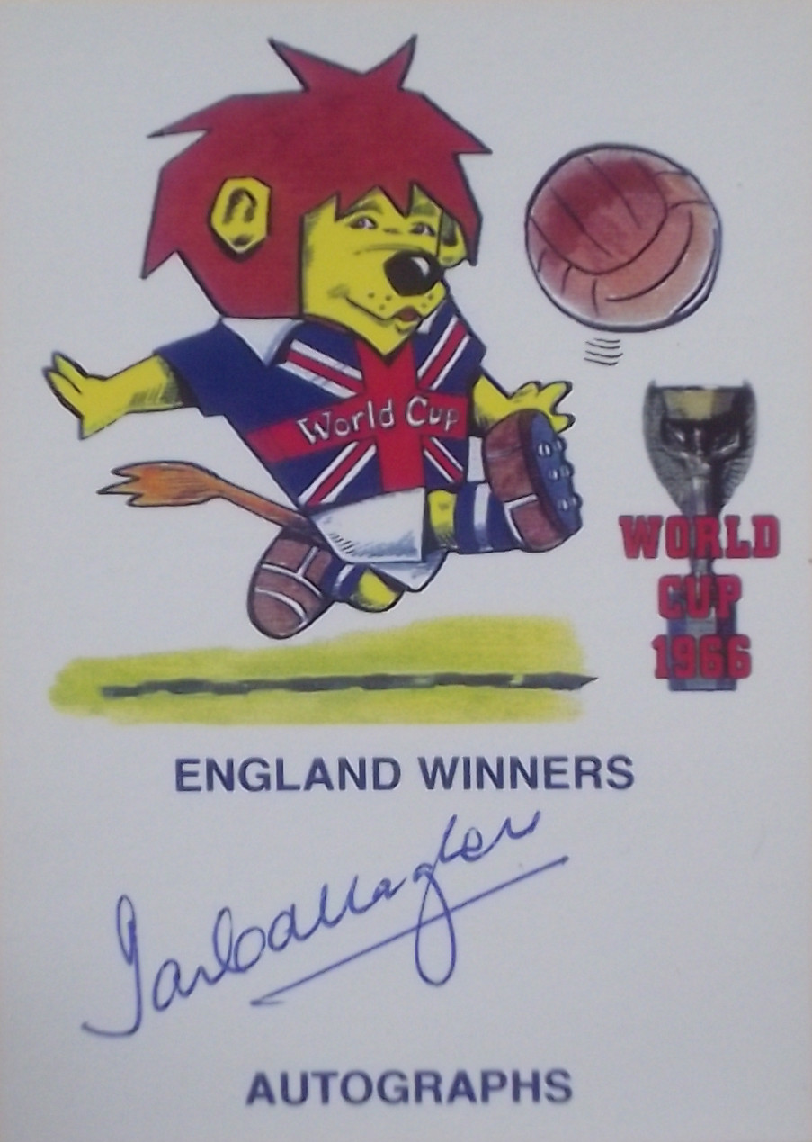 IAN CALLAGHAN 1966 WORLD CUP WILLIE AUTOGRAPHED CARD