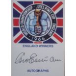 GEORGE EASTHAM 1966 JULES RIMET TROPHY AUTOGRAPHED CARD