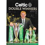 CELTIC 2012-13 OFFICIAL SOUVENIR MAGAZINE FOR WINNING THE DOUBLE SIGNED BY NEIL LENNON ON COVER