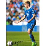 LEICESTER CITY - HARVEY BARNES AUTOGRAPHED PHOTO