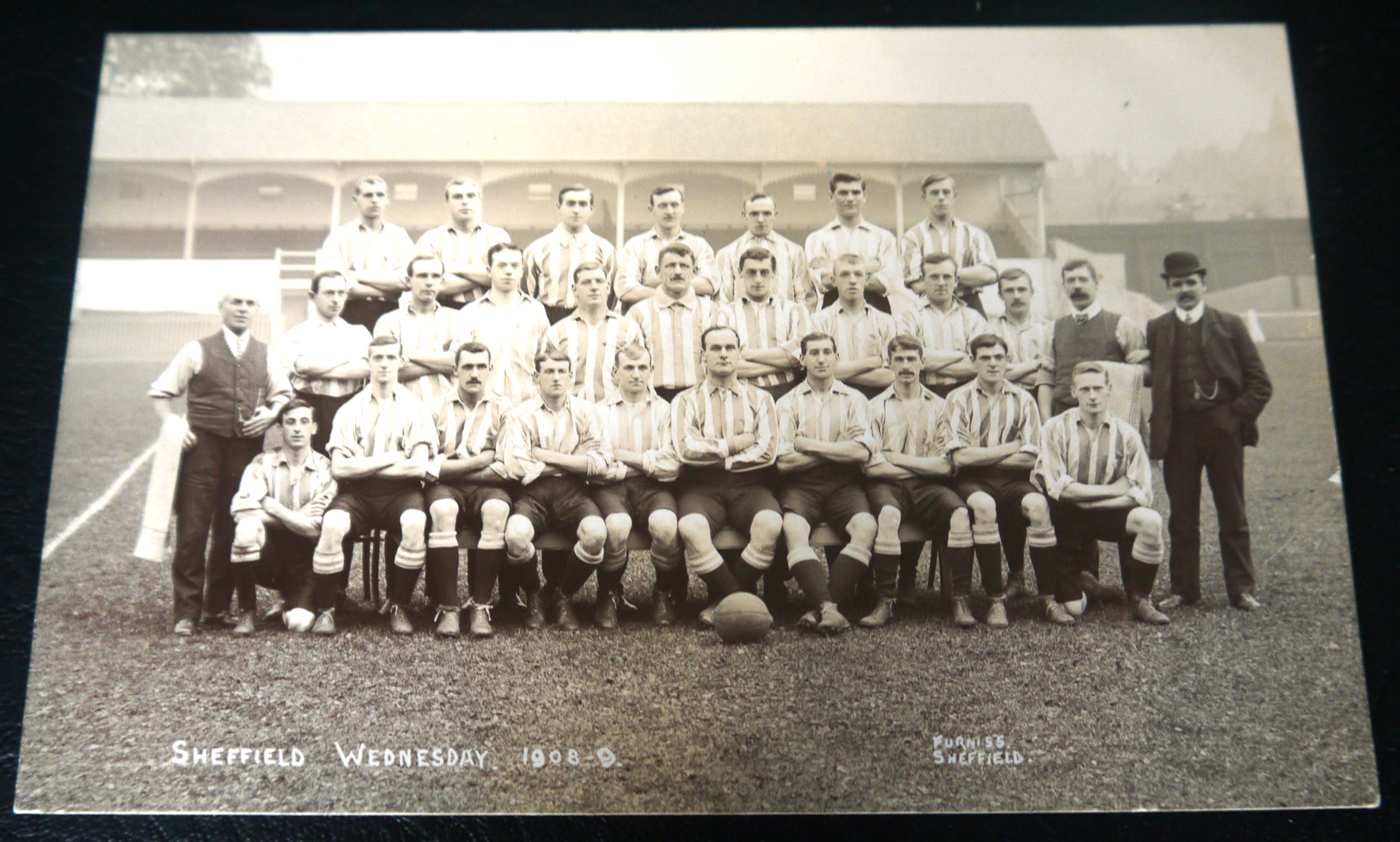 ORIGINAL 1908-09 SHEFFIELD WEDNESDAY POSTCARD