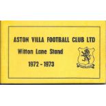 ASTON VILLA SEASON TICKET 1972-73