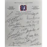 ENGLAND 1966 WORLD CUP AUTOGRAPHED LETTERHEAD