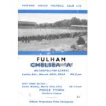 1958-59 HASTINGS UNITED V FULHAM 'A'