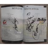 RUGBY UNION - 2006 WORLD XV V SOUTH AFRICA AUTOGRAPHED PROGRAMME