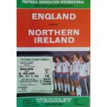 1976 ENGLAND V NORTHERN IRELAND PROGRAMME & TICKET