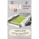 1949-50 ASTON VILLA V BOLDMERE & CHARLTON ATHLETIC