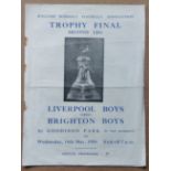 1955/56 LIVERPOOL BOYS V BRIGHTON BOYS SCHOOLS TROPHY FINAL @ EVERTON
