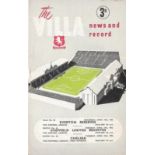 1951-52 ASTON VILLA V EVERTON & SHEFFIELD UNITED RESERVES + CHELSEA