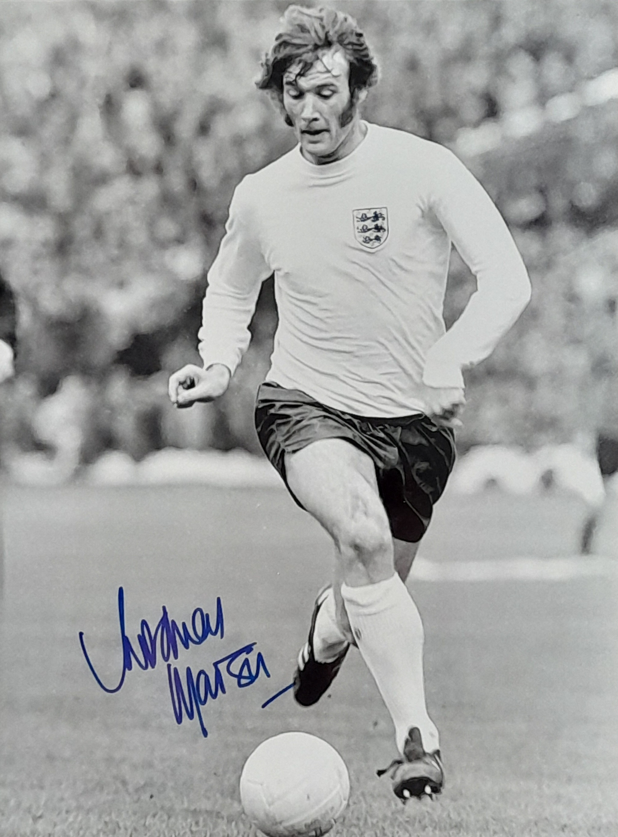 ENGLAND RODNEY MARSH AUTOGRAPHED PHOTO