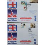 ENGLAND 1966 WORLD CUP 40TH ANNIVERSARY LIMITED EDITION POSTAL COVERS X 2