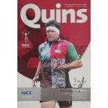 RUGBY UNION - 2005 NEC HARLEQUINS V NEWBURY AUTOGRAPHED PROGRAMME