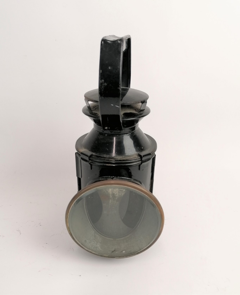 A British Railways three aspect hand lamp, with embossed BR initials to the side,