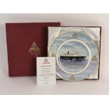 A Cunard limited edition collector's pla