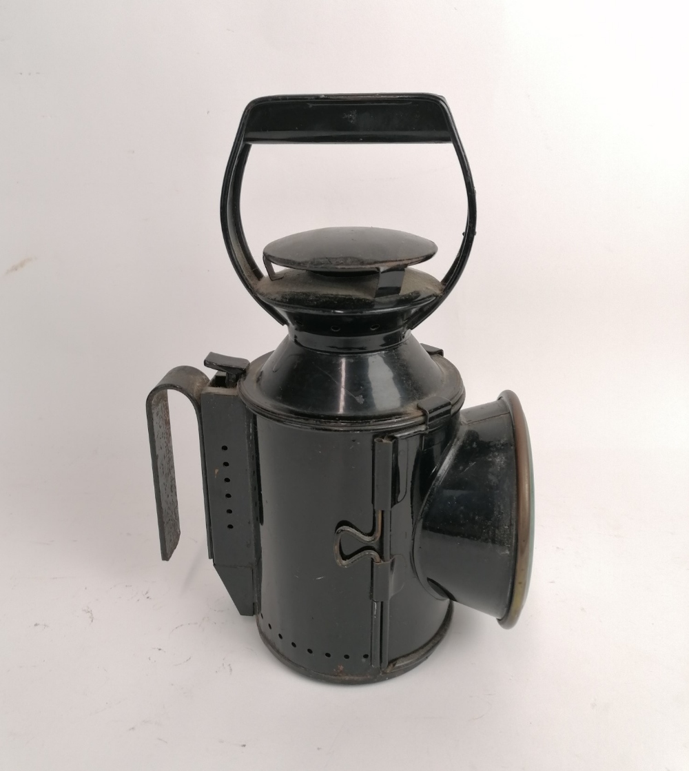 A British Railways three aspect hand lamp, with embossed BR initials to the side, - Image 4 of 4