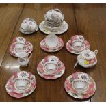 Royal Albert Lady Carlyle part tea set and similar patterned Imperial part tea set