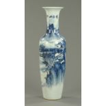 Large Chinese blue and white vase, 20th century,